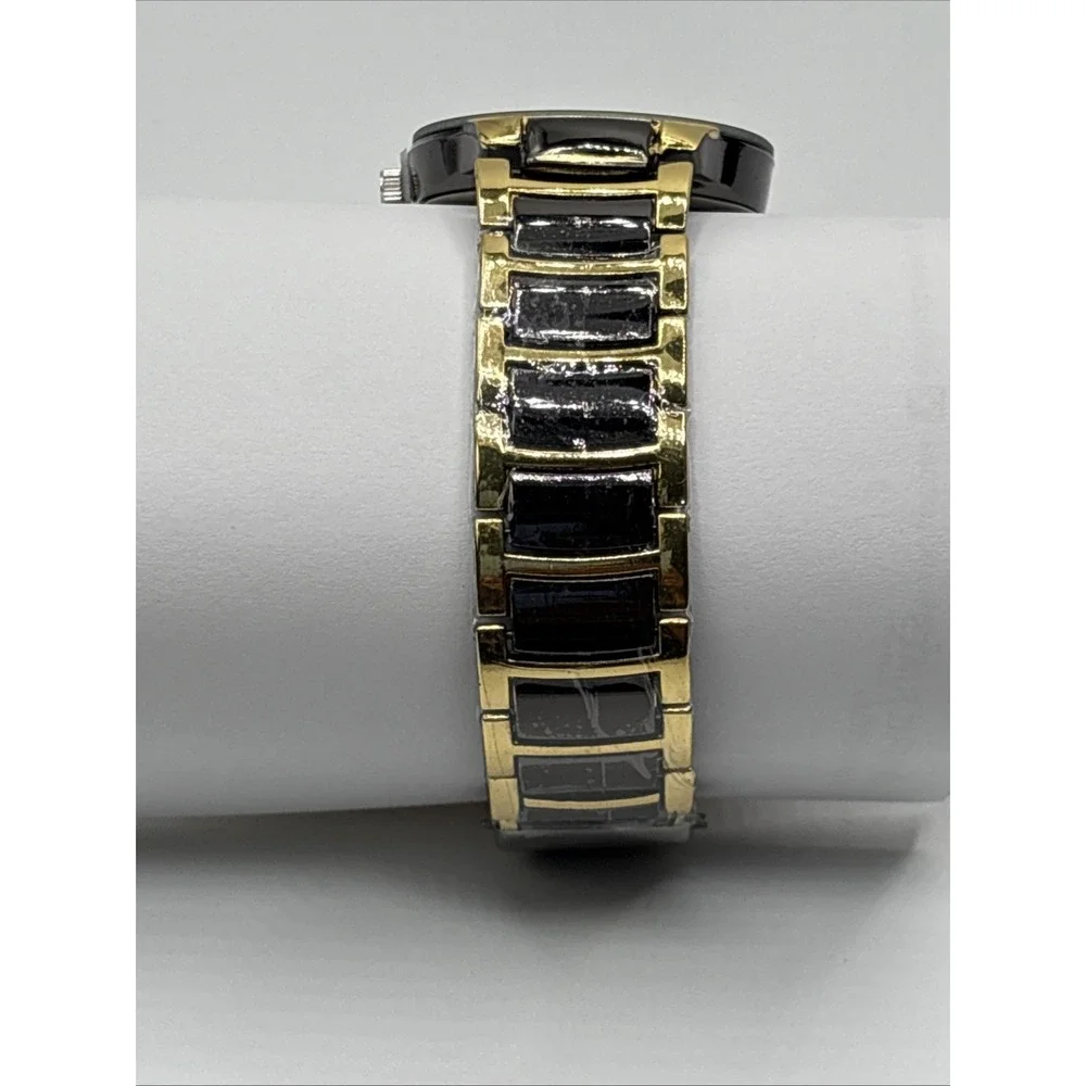Men Luxury Watches Black Gold‎ Quartz Steel Wristwatch.